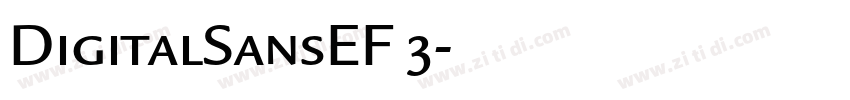 DigitalSansEF 3字体转换